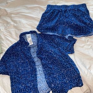 Woman’s shorts set blue